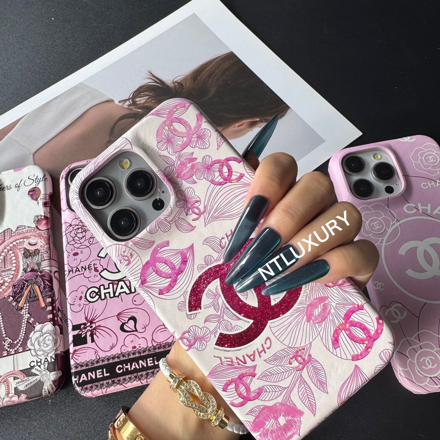 Floral Pink CC Girl Phone Case