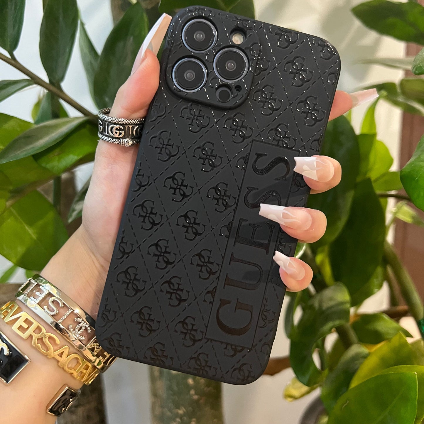 Black Trendy Phone Case (S GU)