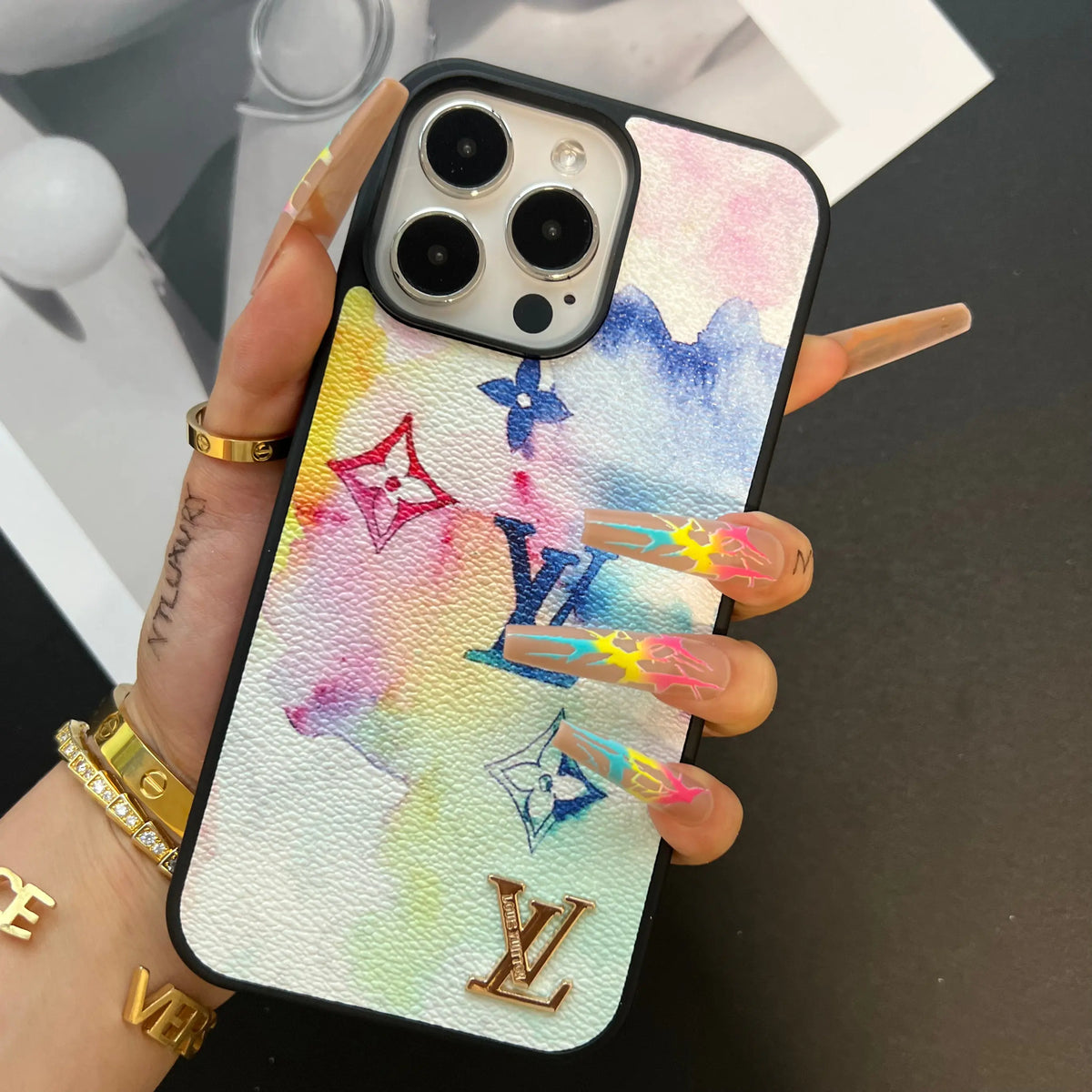 Traditional Colorful Design iPhone Case (Yellow)