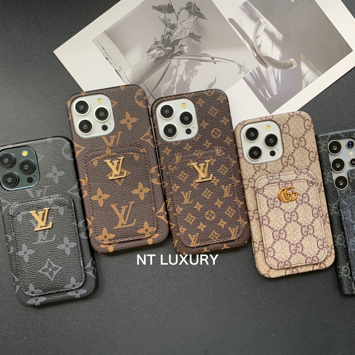 Simple Love Design Phone Case with Purse