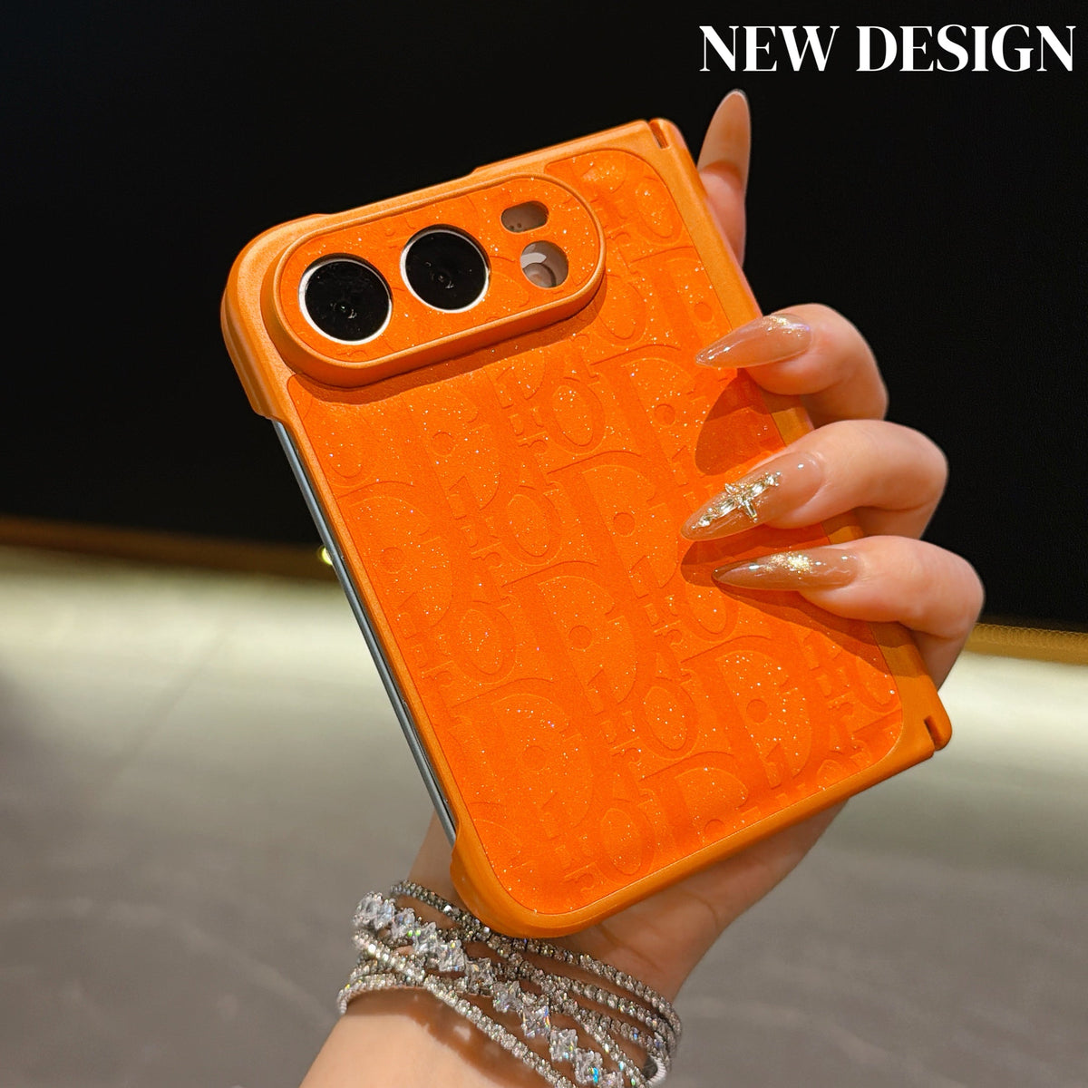 Glitter Dove Girl Phone Case For iPhone Duo with Middle Protection