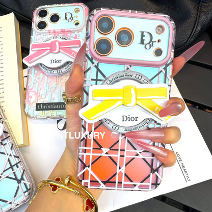 Chameleon Dove Magsafe Phone Case with Bow Knot Holder