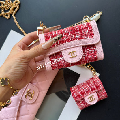 Set de 3 carteras finas Coco (rosa parche)
