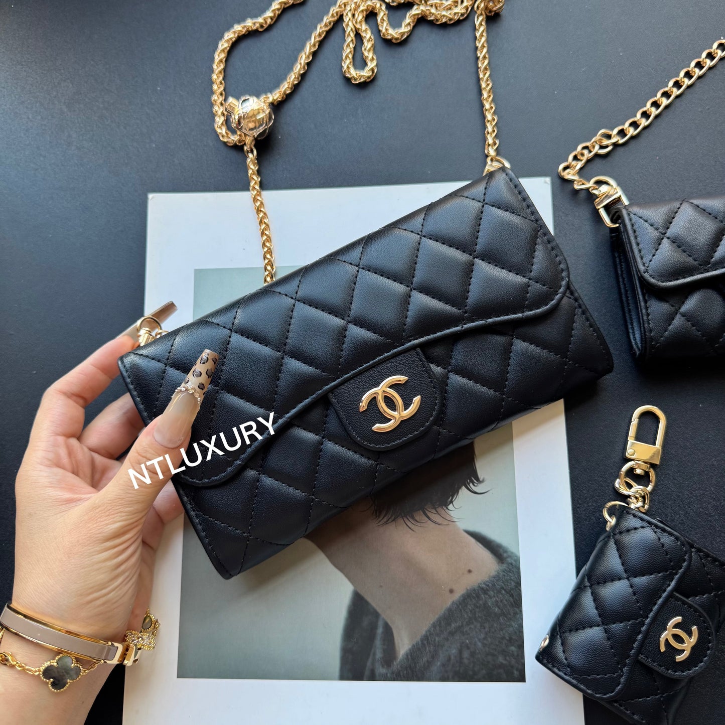 Coco Fine Wallet 3 Set (Black)