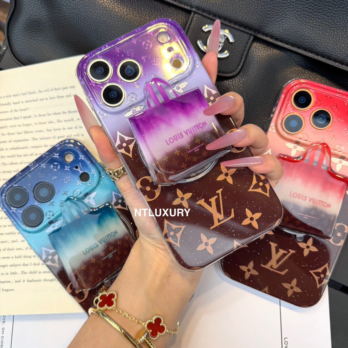 Ombre Love Magsafe Phone Case with Bags Holder