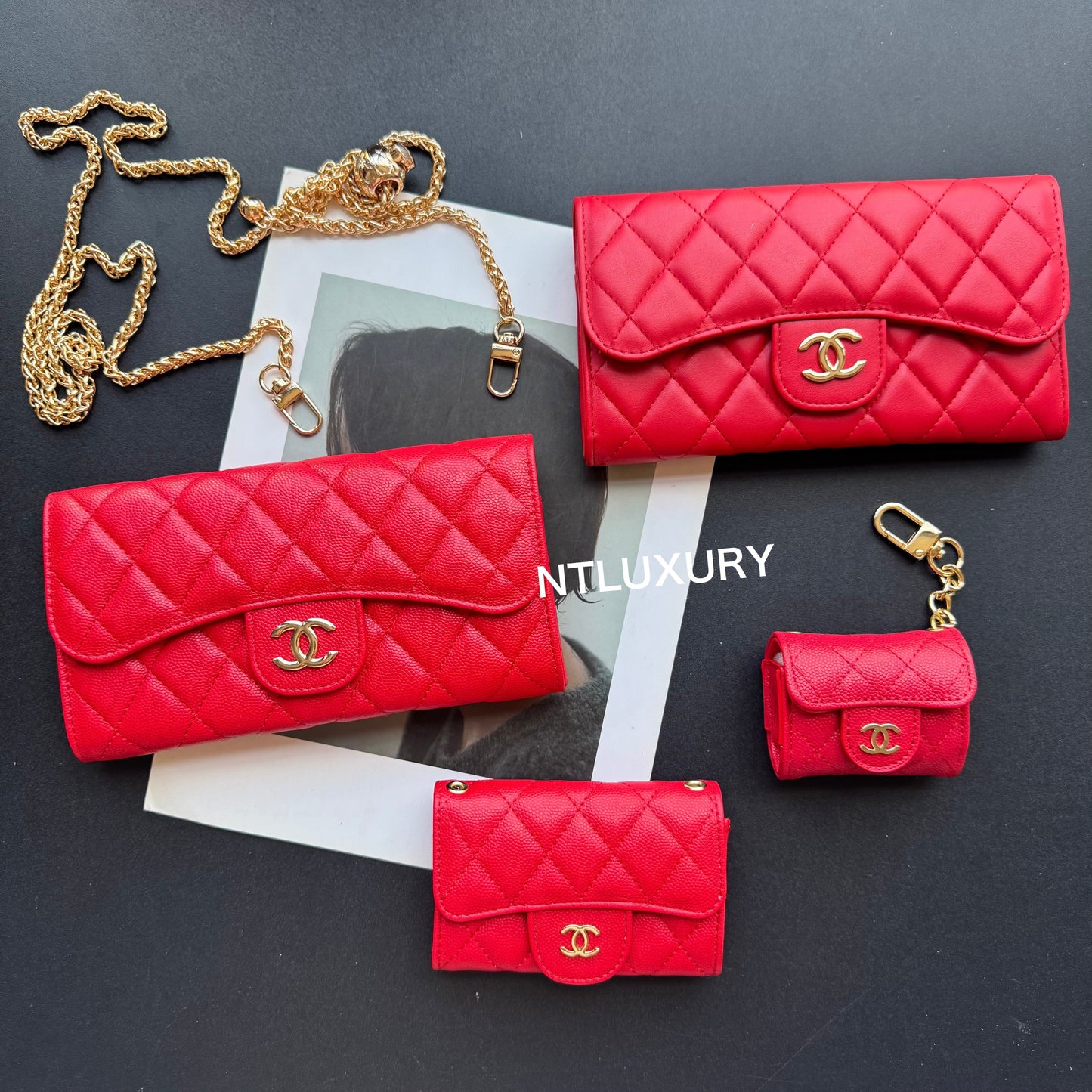 Coco Fine Wallet 4 Set (Red)