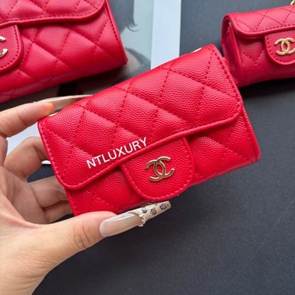 Set de 4 billeteras finas Coco (Rojo)