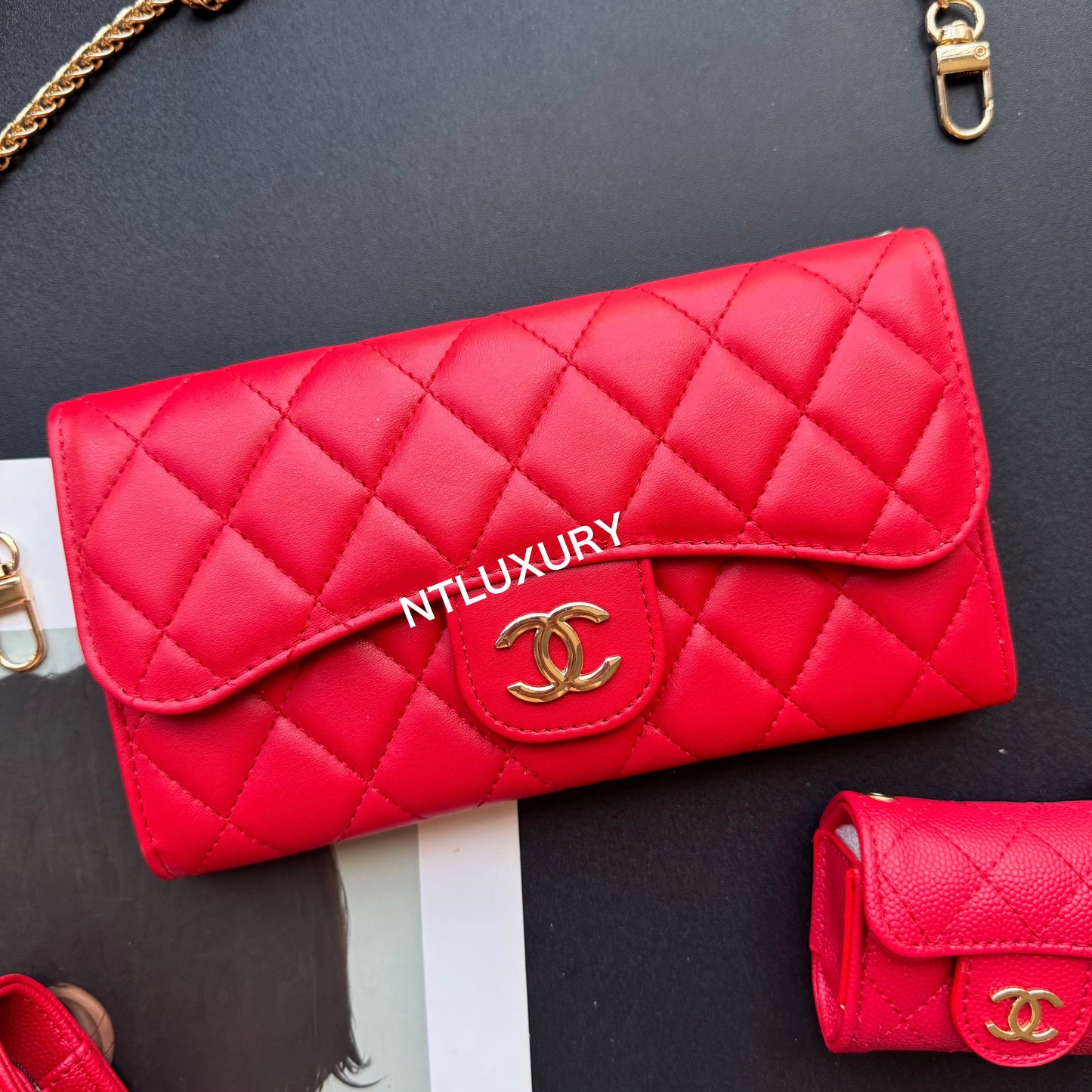 Coco Fine Wallet 4 Set (Red)