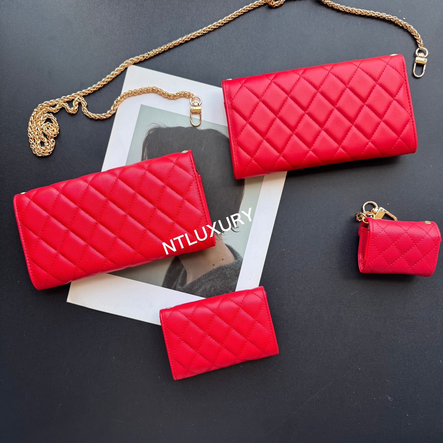 Coco Fine Wallet 4 Set (Red)