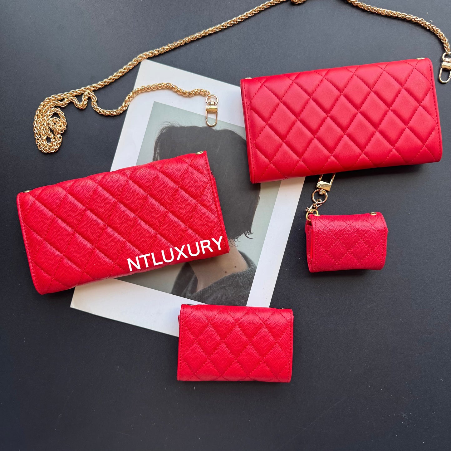 Coco Fine Wallet 4 Set (Red)