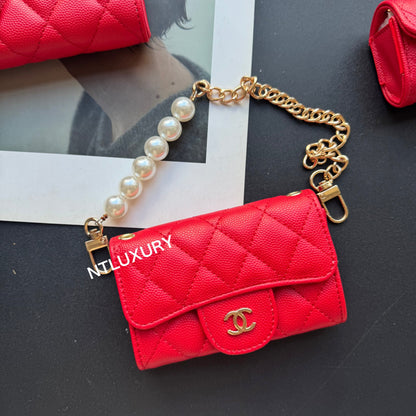 Set de 4 billeteras finas Coco (Rojo)