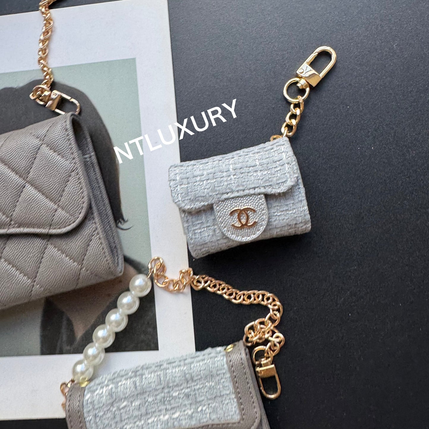 Coco Fine Wallet 3 Set (Grey Patch)