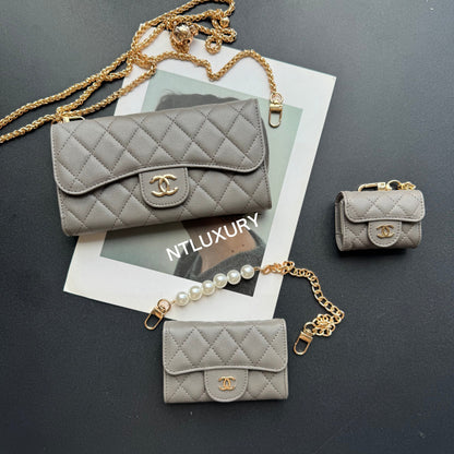 Set di 3 portafogli Coco Fine (grigio)