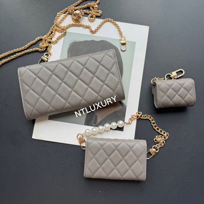 Set di 3 portafogli Coco Fine (grigio)
