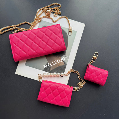 Set di 3 portafogli Coco Fine (Magenta)