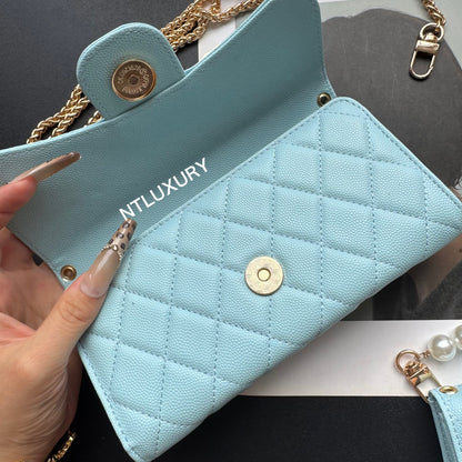 Set di 3 portafogli Coco Fine (Azzurro baby)