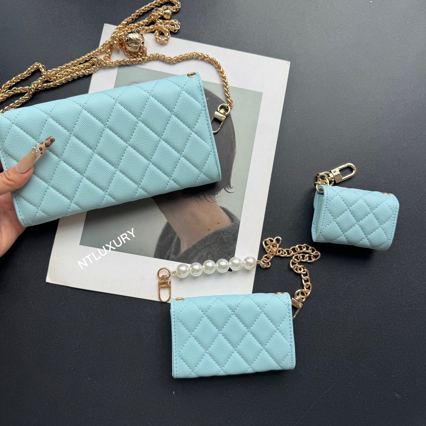 Coco Fine Wallet 3 Set (Baby Blue)