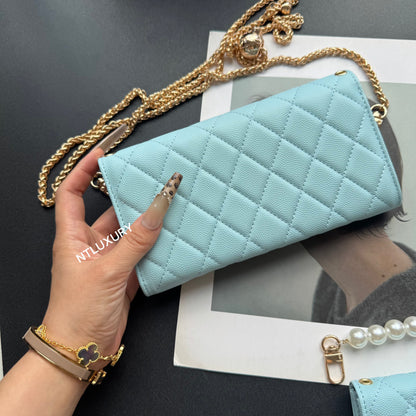 Set di 3 portafogli Coco Fine (Azzurro baby)