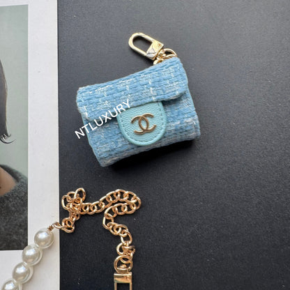 Set de 3 carteras finas Coco (parche azul bebé)