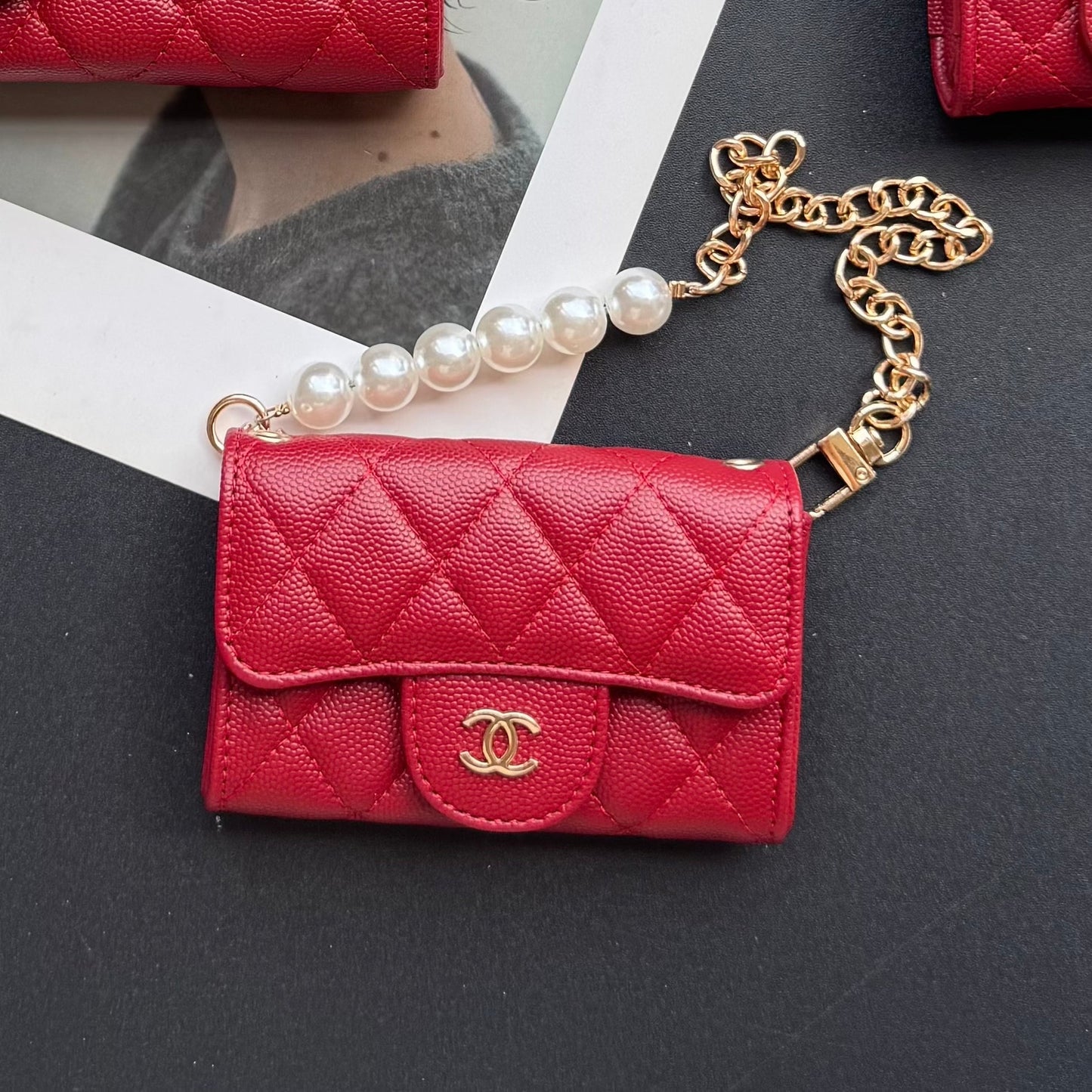 Coco Fine Wallet 3 Set (Dark Red)