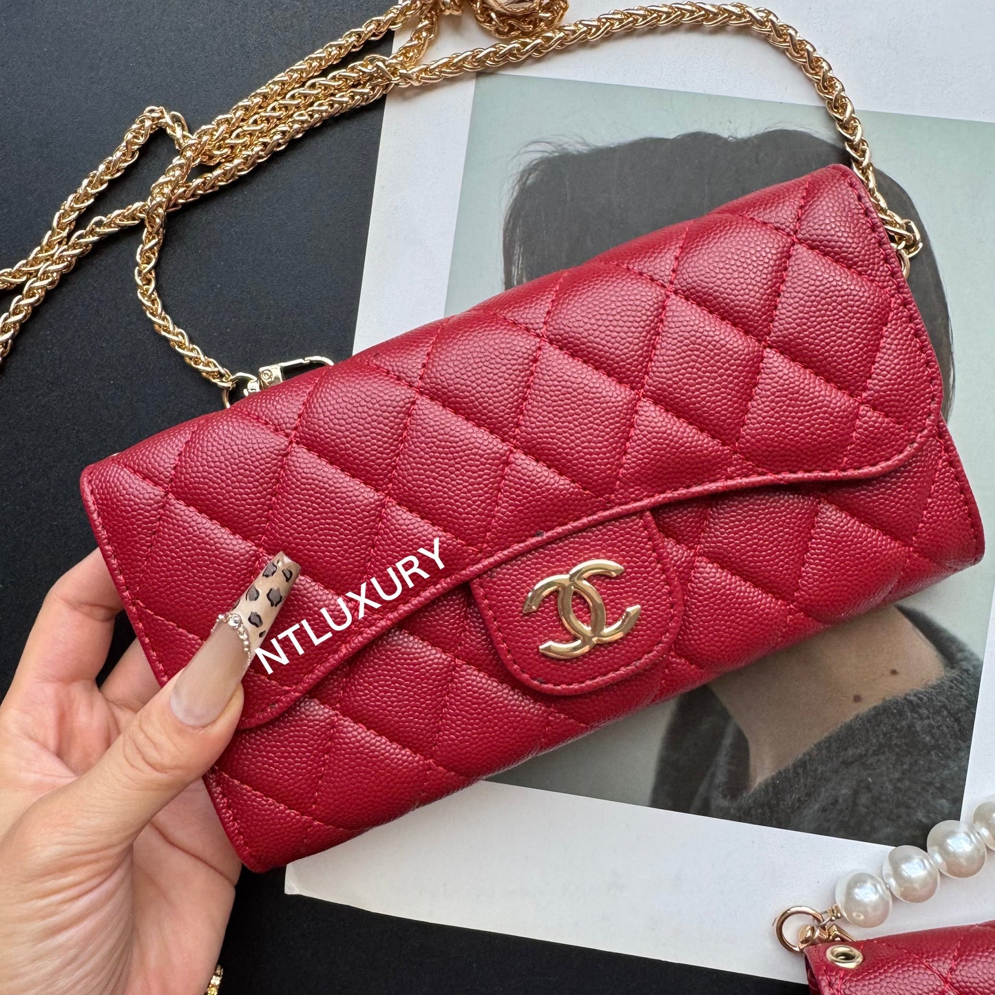 Coco Fine Wallet 3 Set (Dark Red)