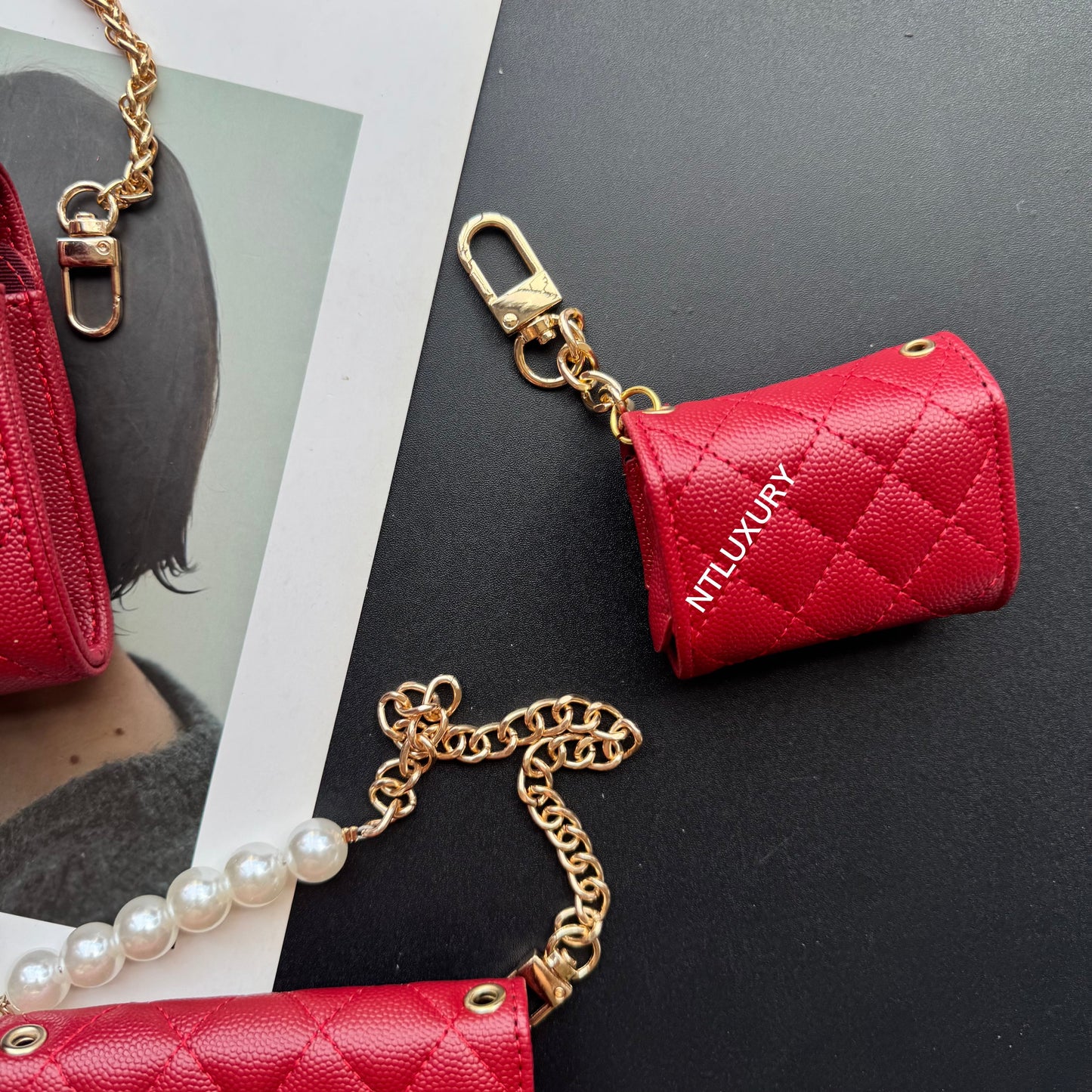 Coco Fine Wallet 3 Set (Dark Red)