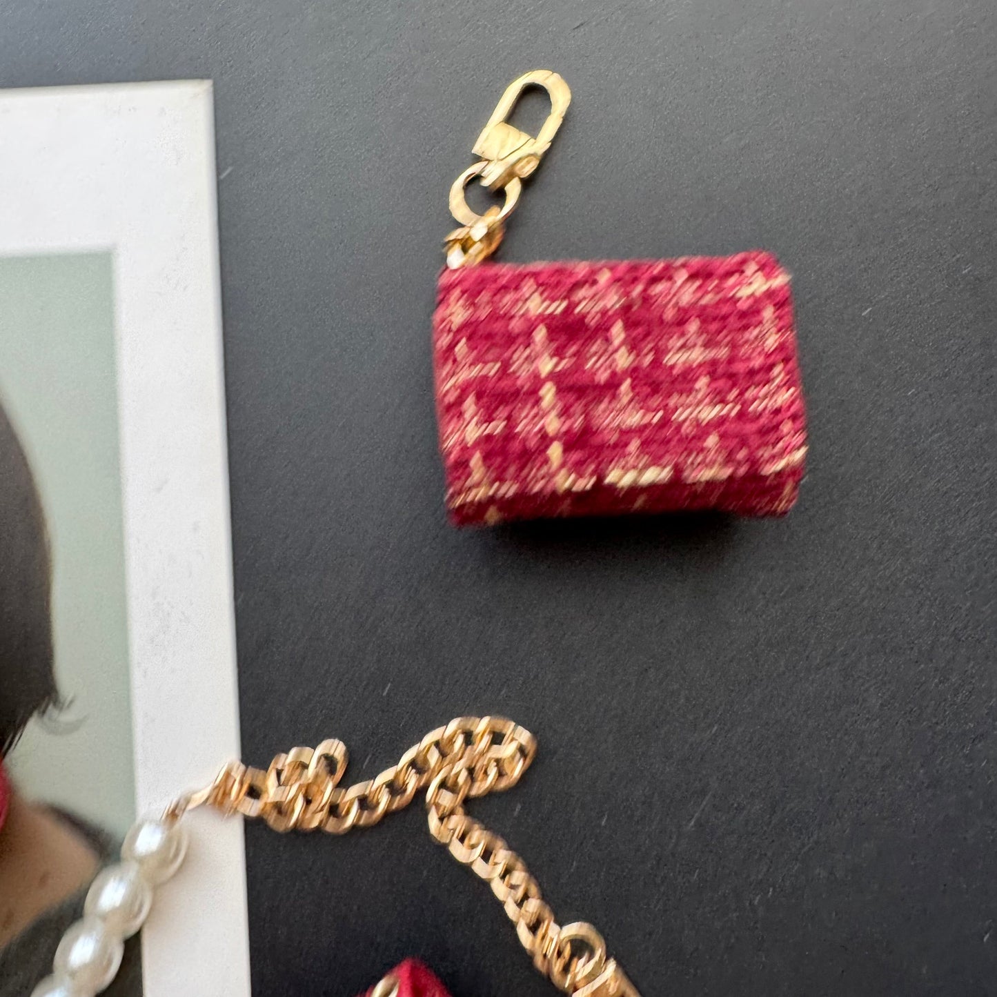 Coco Fine Wallet 3 Set (Dark Red Patch)