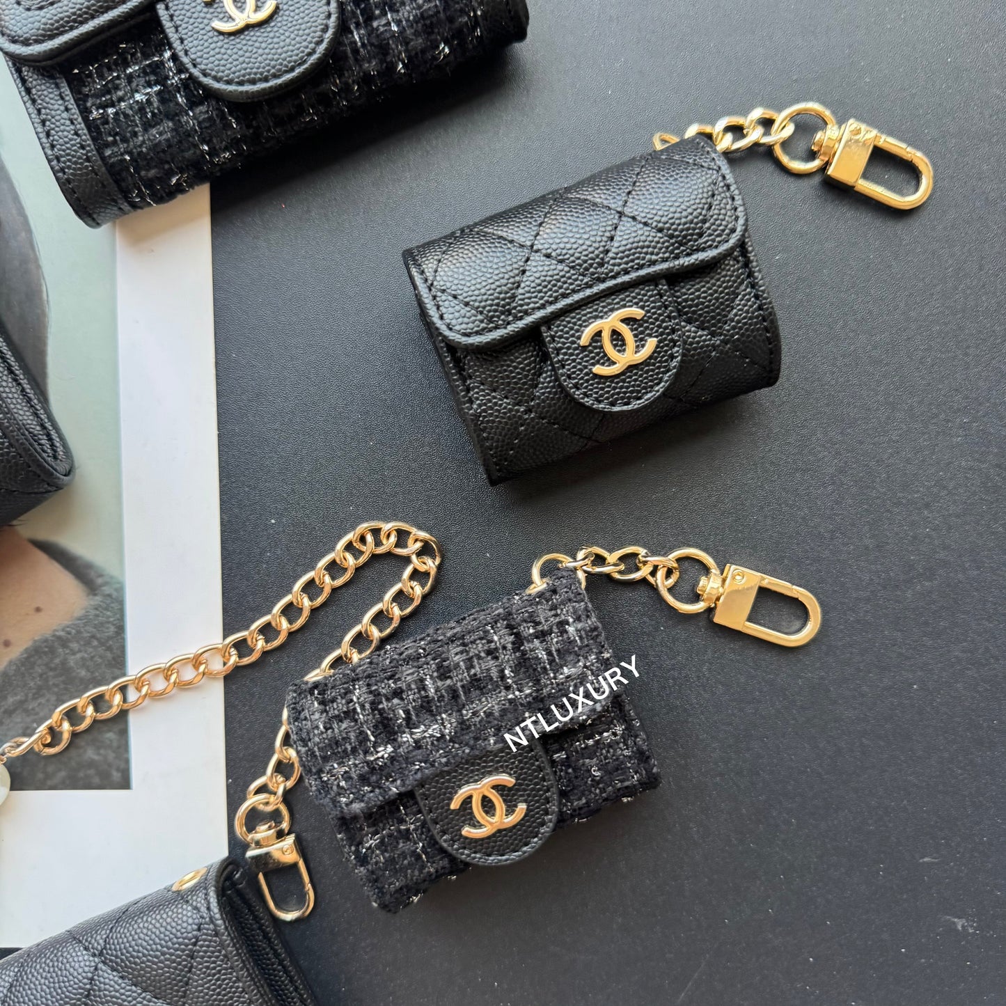 Coco Fine Wallet 5 Set (Black & Patch)