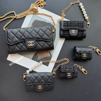 Set di 5 portafogli Coco Fine (Nero e Patch)