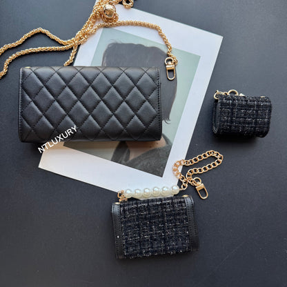 Set di 5 portafogli Coco Fine (Nero e Patch)