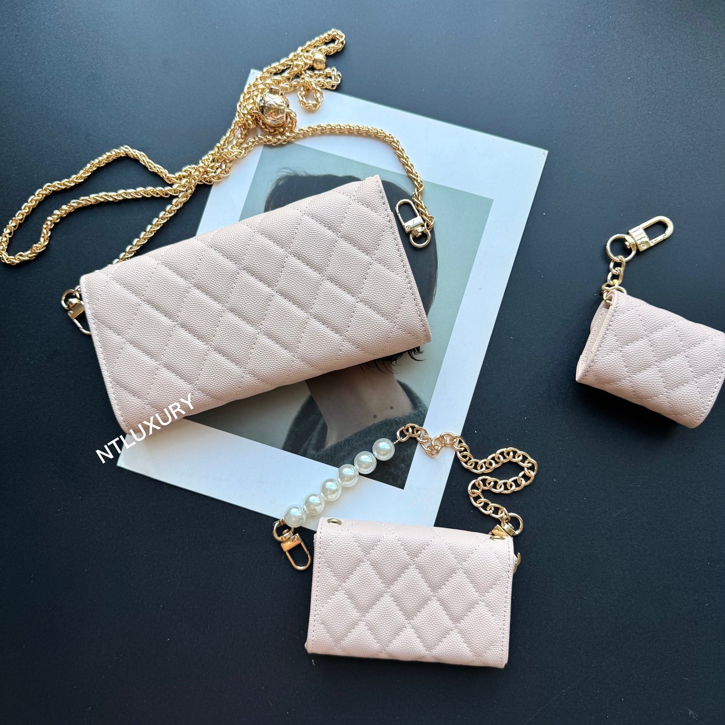 Coco Fine Wallet 3 Set (Baby Pink)