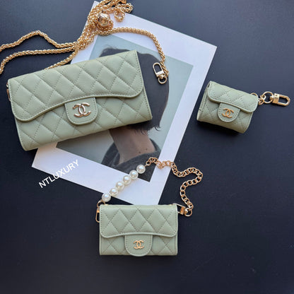 Set di 3 portafogli Coco Fine (Verde)