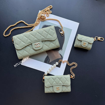 Set di 3 portafogli Coco Fine (Verde)