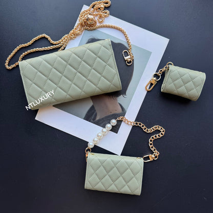 Set di 3 portafogli Coco Fine (Verde)