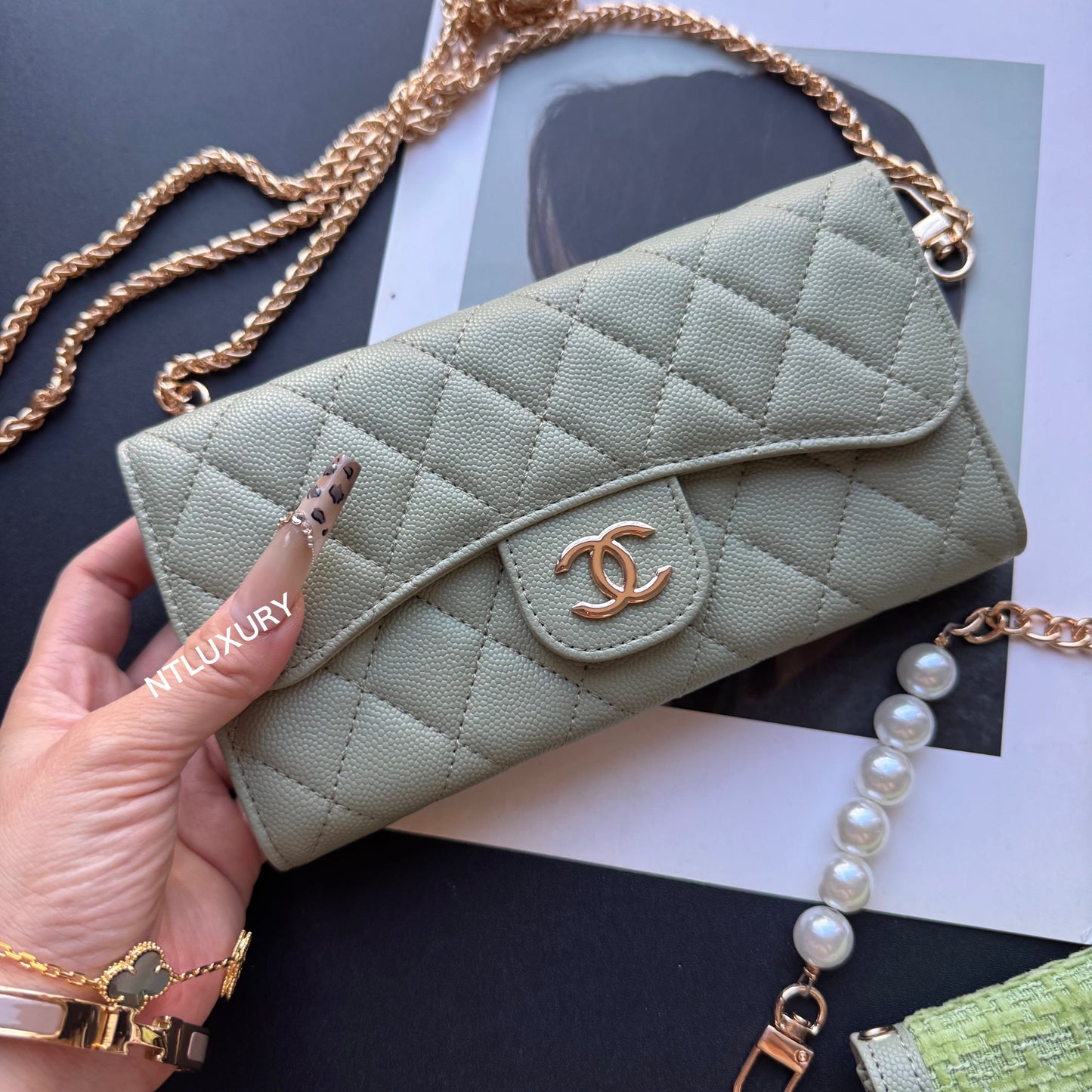 Coco Fine Wallet 3 Set (Green Patch)