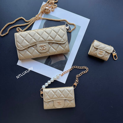 Set de 3 Carteras Coco Fine (Dorado)