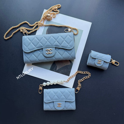 Set di 3 portafogli Coco Fine (Blu)