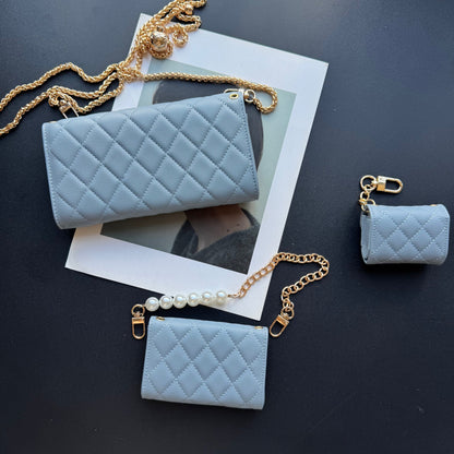 Set di 3 portafogli Coco Fine (Blu)