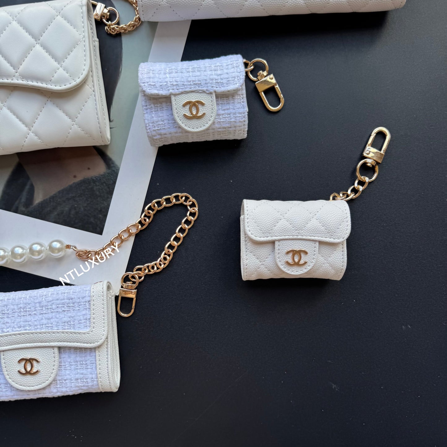 Coco Fine Wallet 5 Set (White & Patch)
