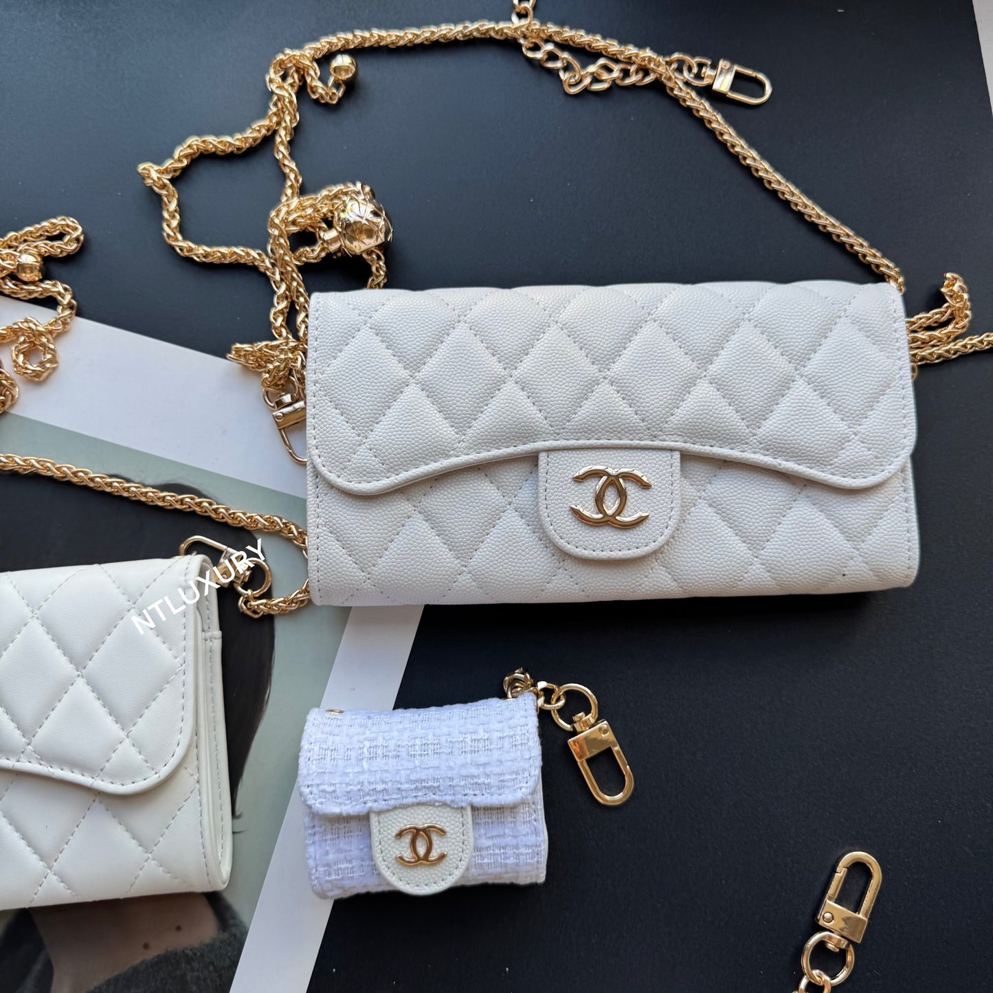 Coco Fine Wallet 5 Set (White & Patch)