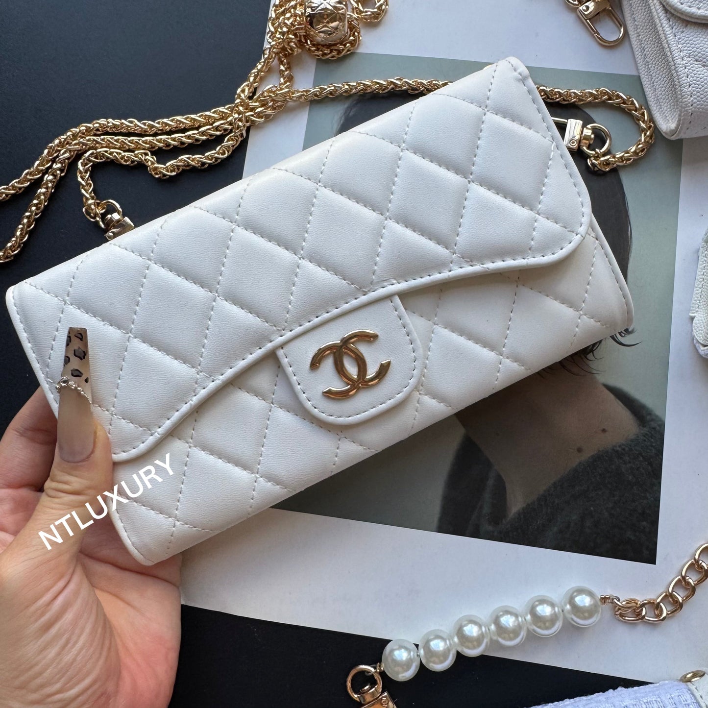 Coco Fine Wallet 5 Set (White & Patch)