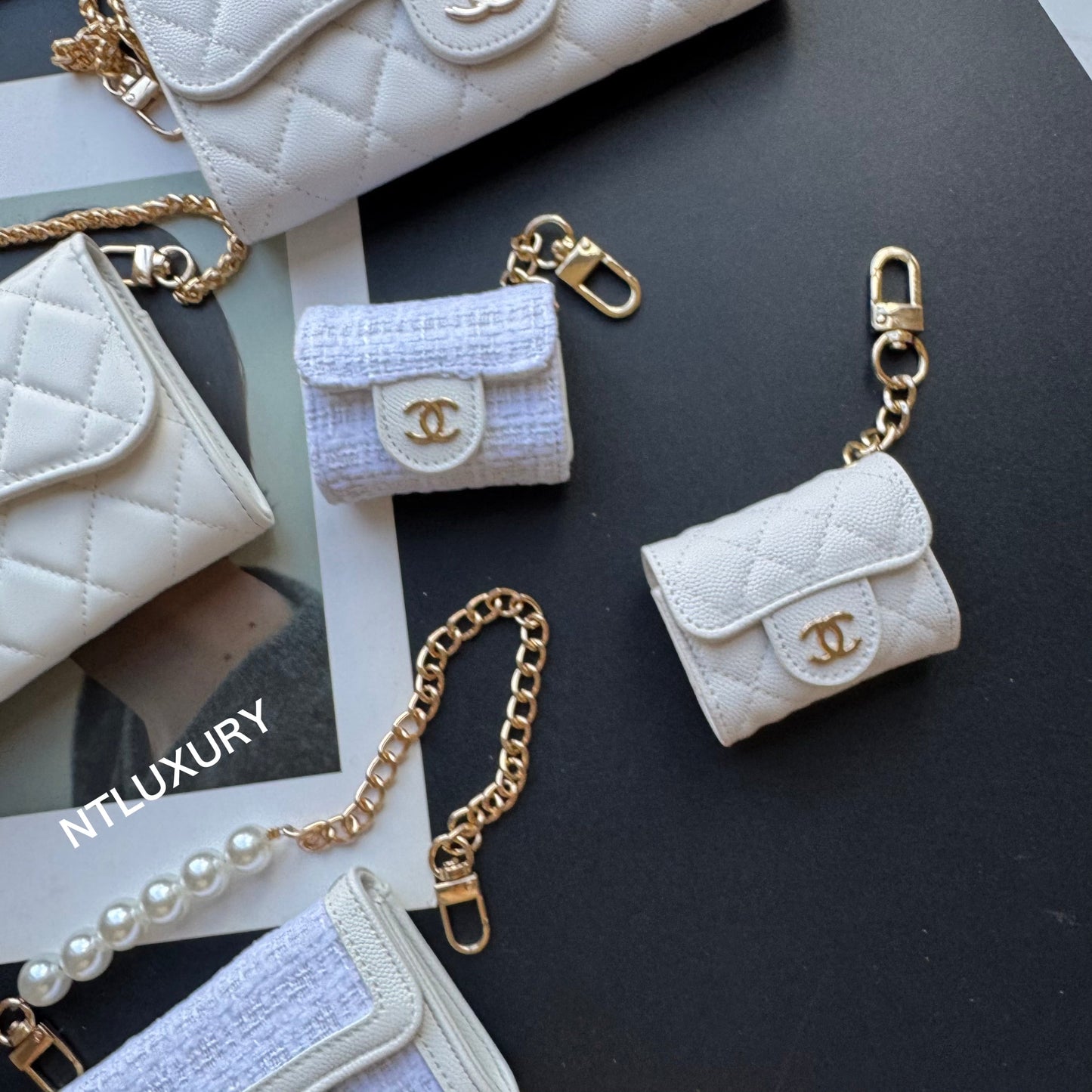 Coco Fine Wallet 5 Set (White & Patch)