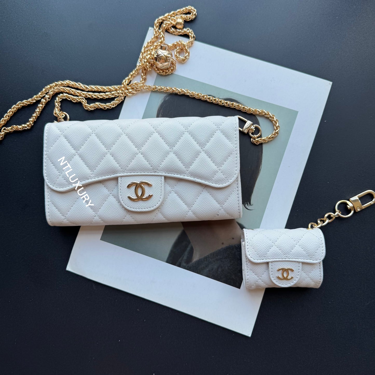 Coco Fine Wallet 5 Set (White & Patch)