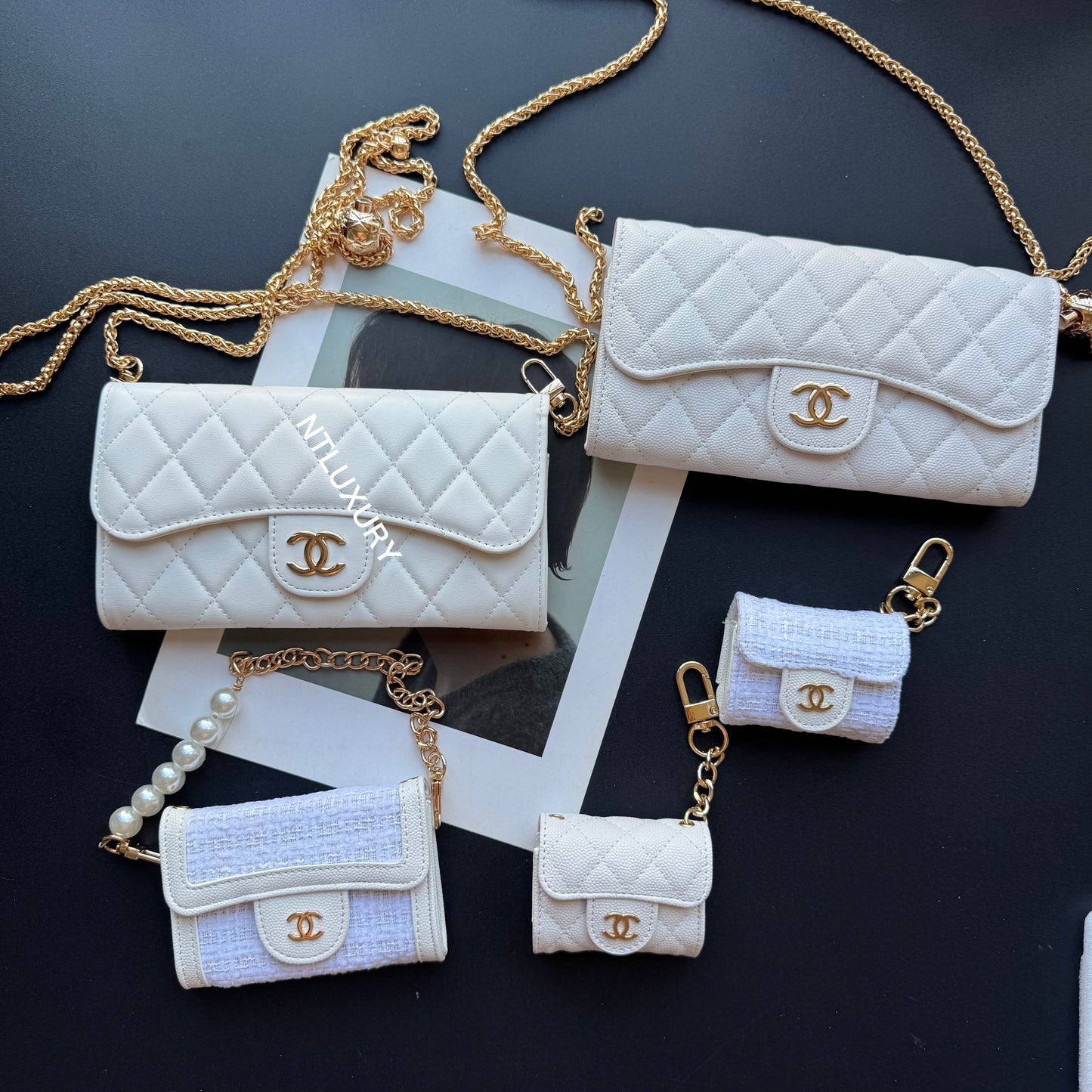 Coco Fine Wallet 5 Set (White & Patch)