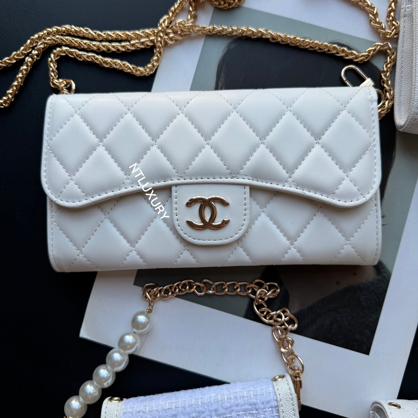Coco Fine Wallet 5 Set (White & Patch)