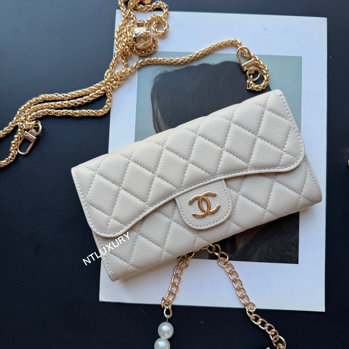 Coco Fine Wallet 3 Set ( Beige)