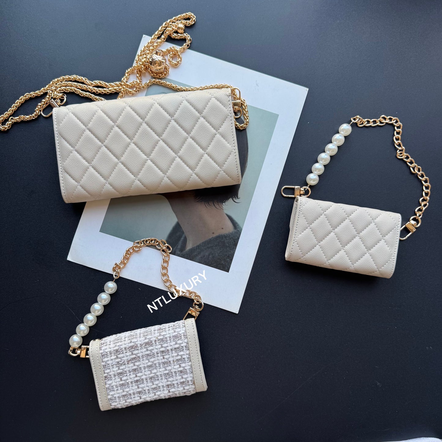 Coco Fine Wallet 3 Set ( Beige)