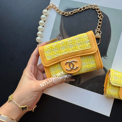 Set de 2 carteras finas Coco (parche amarillo)