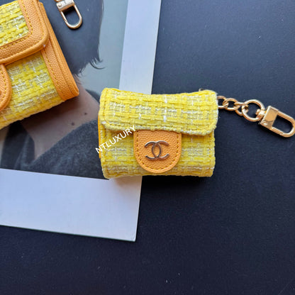 Set de 2 carteras finas Coco (parche amarillo)