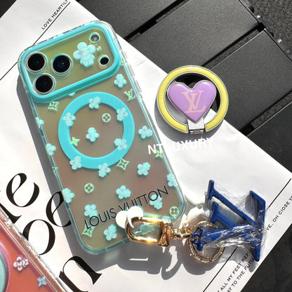 Chameleon Love Magsafe Phone Case with Holder & Pendant
